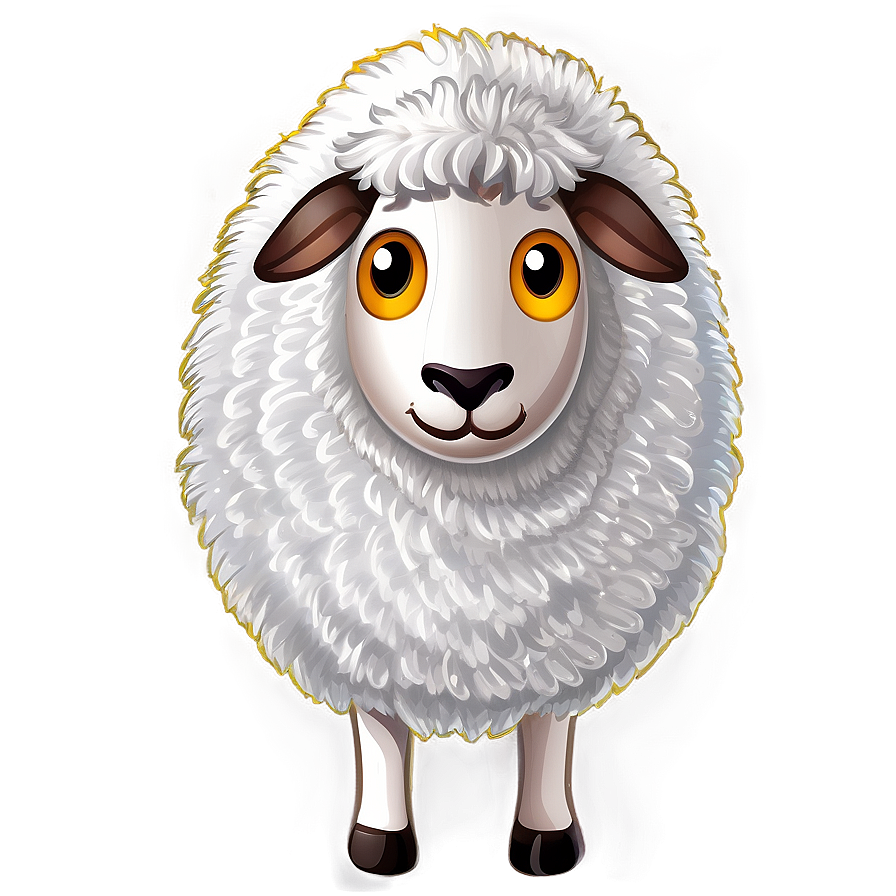 White Cartoon Sheep Png 06272024 PNG image