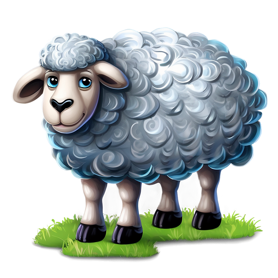 White Cartoon Sheep Png Duh PNG image