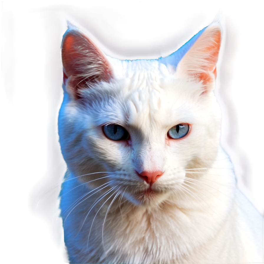 White Cat Ear Png 06212024 PNG image