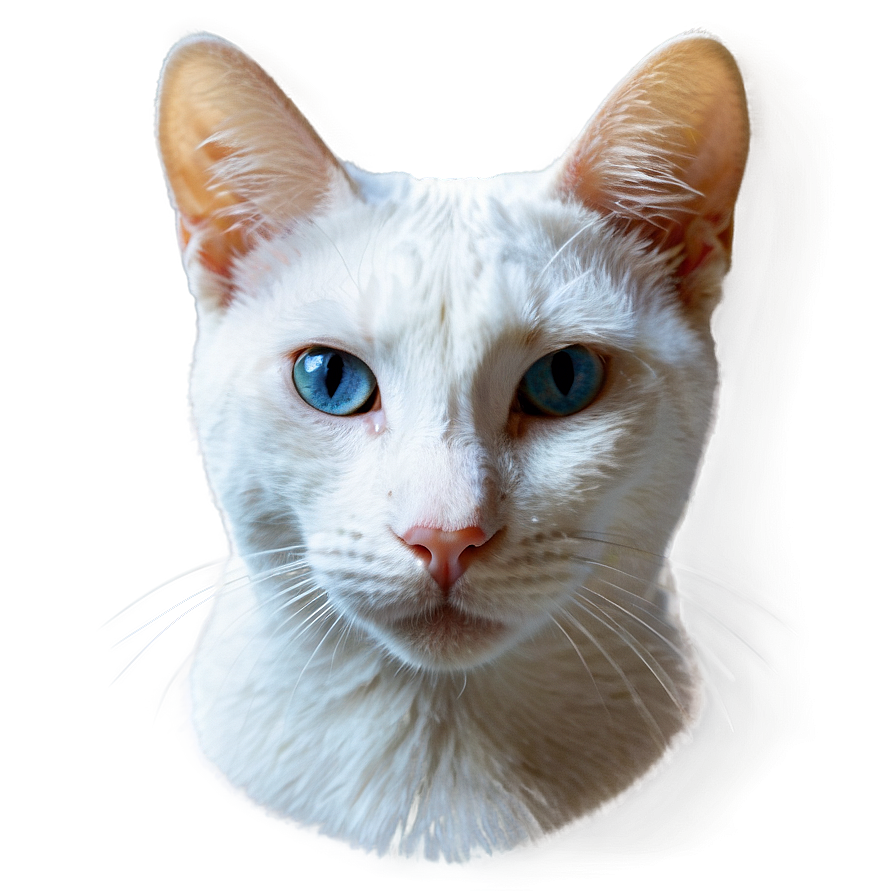 White Cat Face Png Tvt46 PNG image