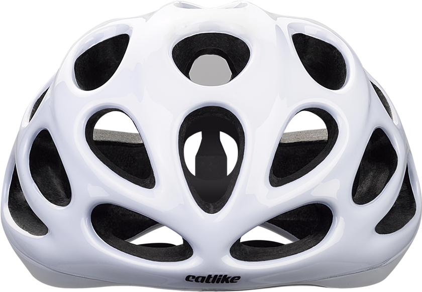 White Catlike Bicycle Helmet PNG image