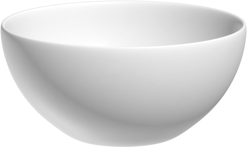 White Ceramic Bowl3 D Render PNG image