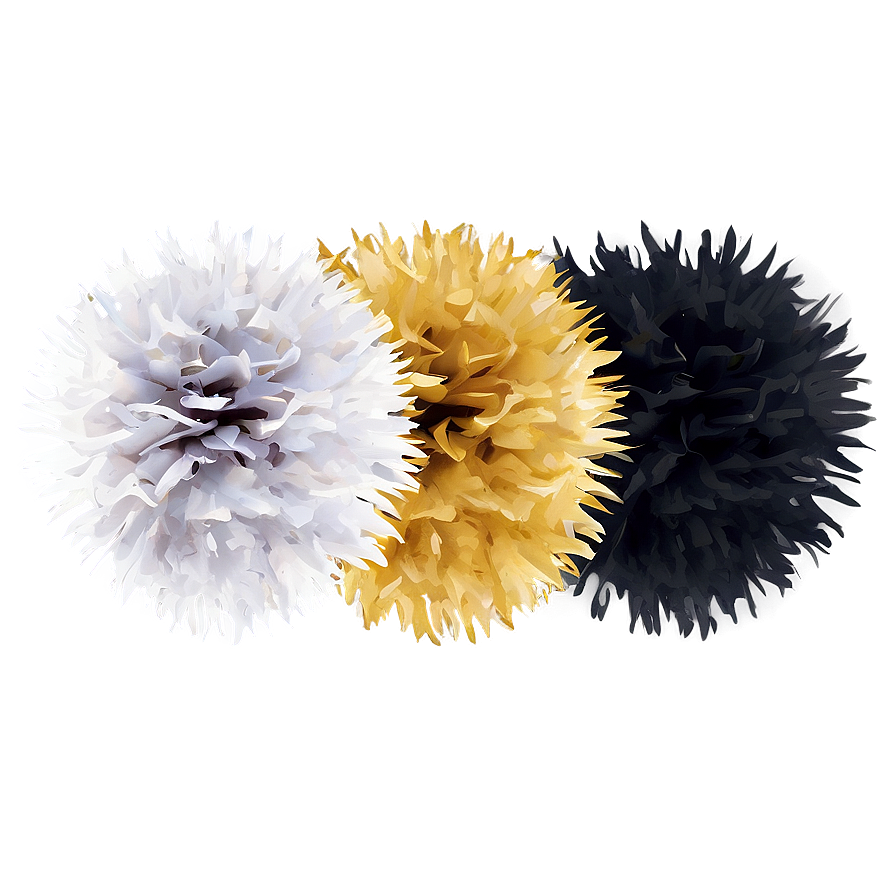 White Cheer Pom Poms Png 41 PNG image