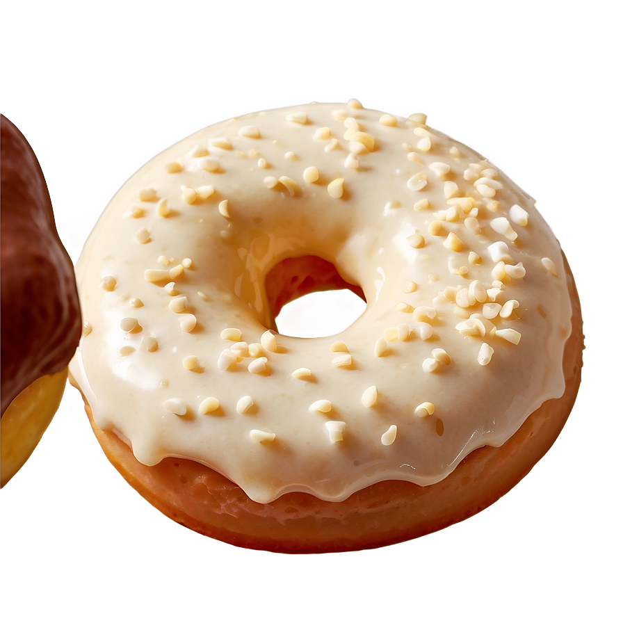 White Chocolate Donut Png Vit PNG image