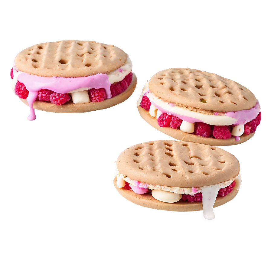 White Chocolate Raspberry Ice Cream Sandwich Png Ahl PNG image