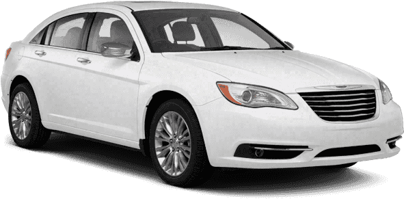 White Chrysler Sedan Profile View PNG image