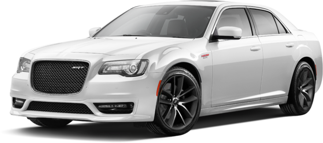 White Chrysler300 S Side View PNG image