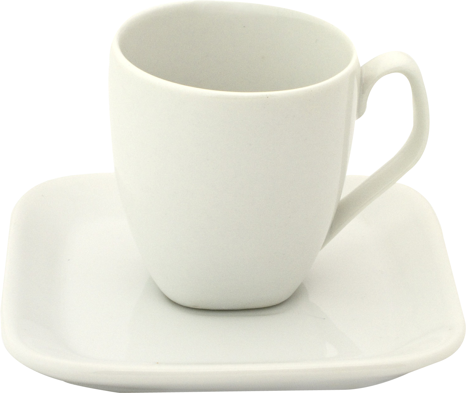 White Coffee Cupand Saucer PNG image