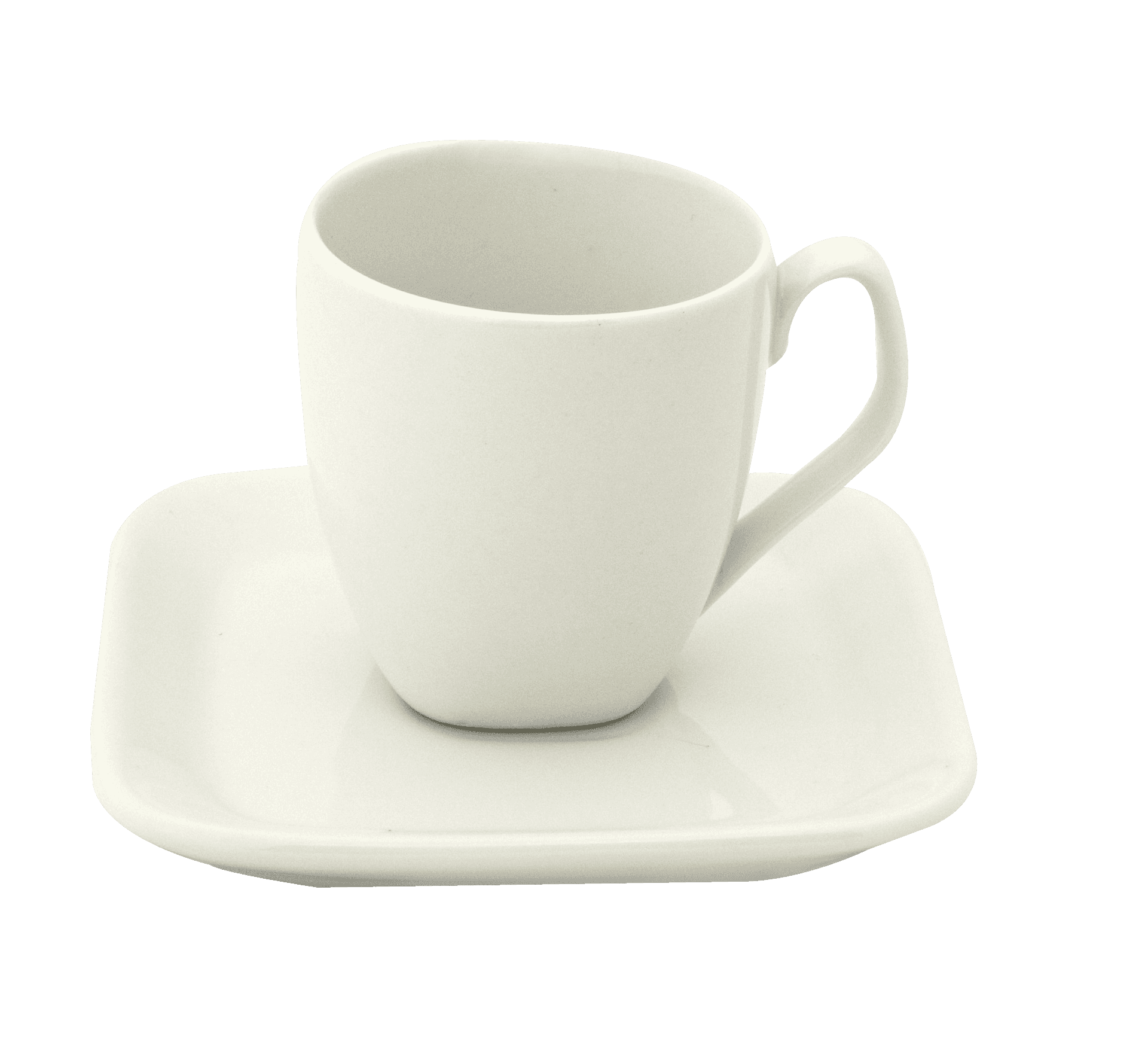 White Coffee Cupand Saucer PNG image