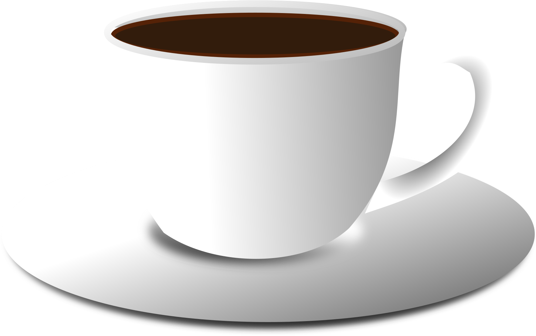 White Coffee Cupon Saucer PNG image