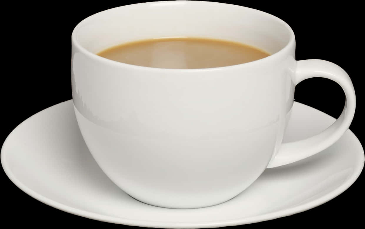 White Coffee Cupwith Beverage PNG image