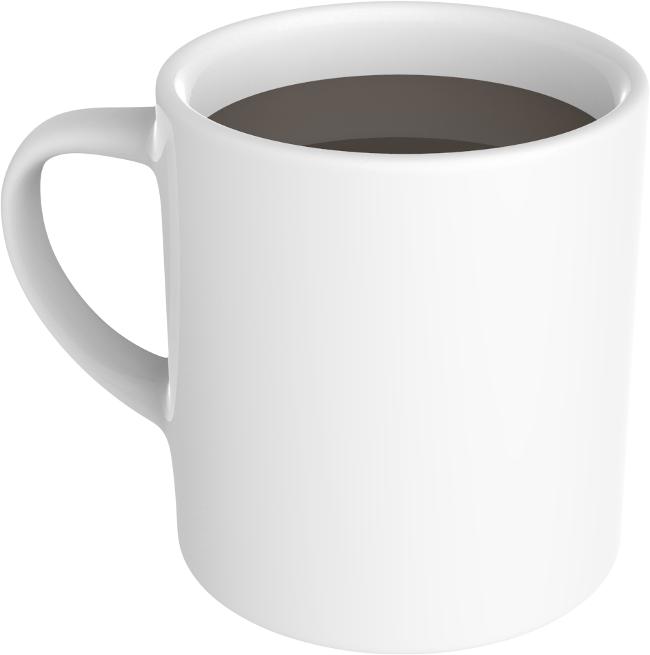 White Coffee Mug Full PNG image