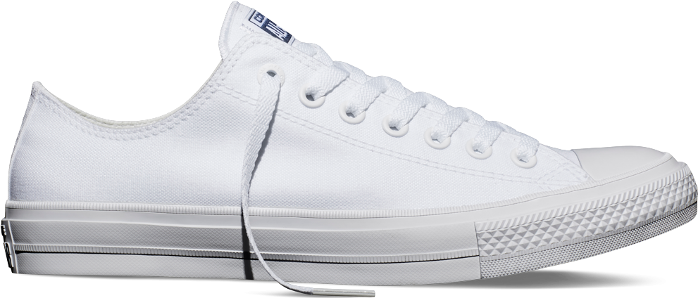 White Converse Sneaker Side View PNG image