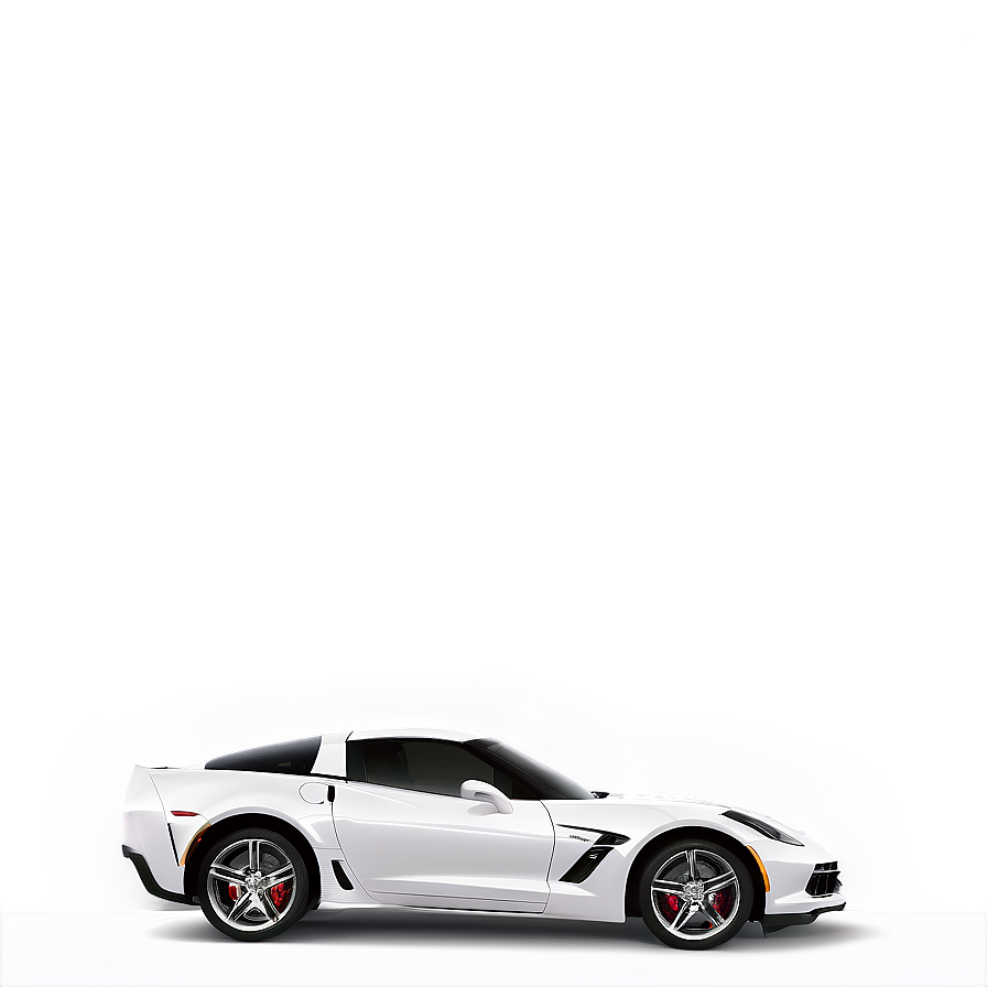 White Corvette Png 06252024 PNG image