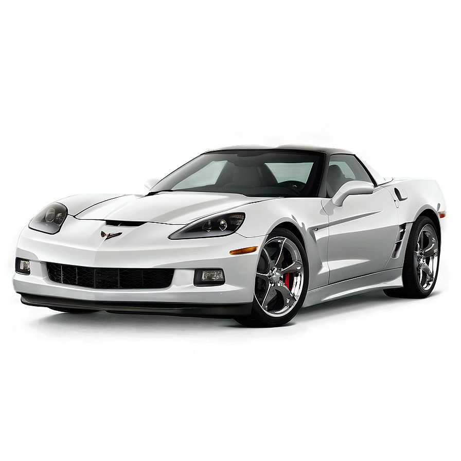 White Corvette Png 06252024 PNG image