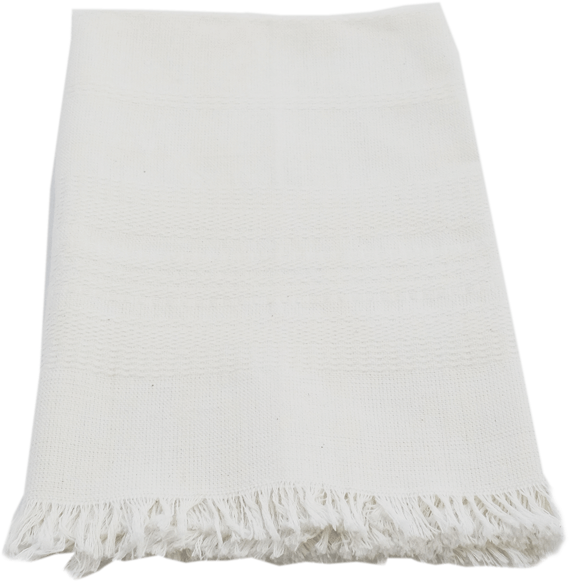 White Cotton Napkinwith Fringe.png PNG image