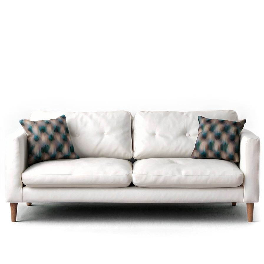 White Couch In Scandinavian Decor Png 06212024 PNG image