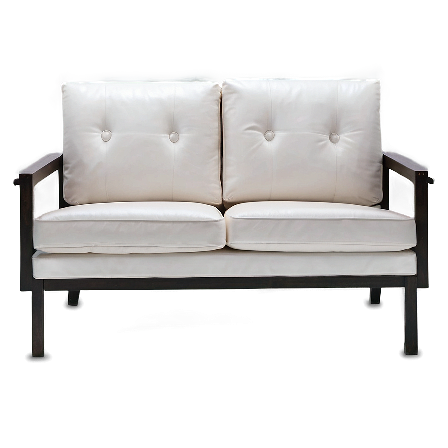 White Couch With Metal Frame Png 06212024 PNG image