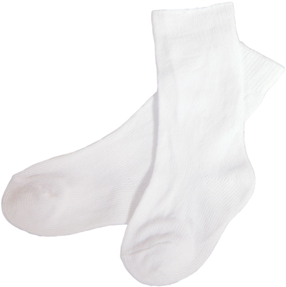 White Crew Socks PNG image