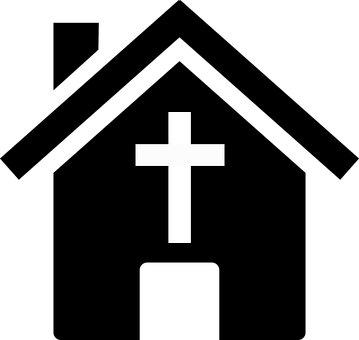 White Crosson Black Background PNG image