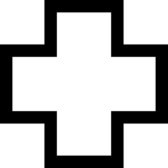 White Crosson Black Background PNG image