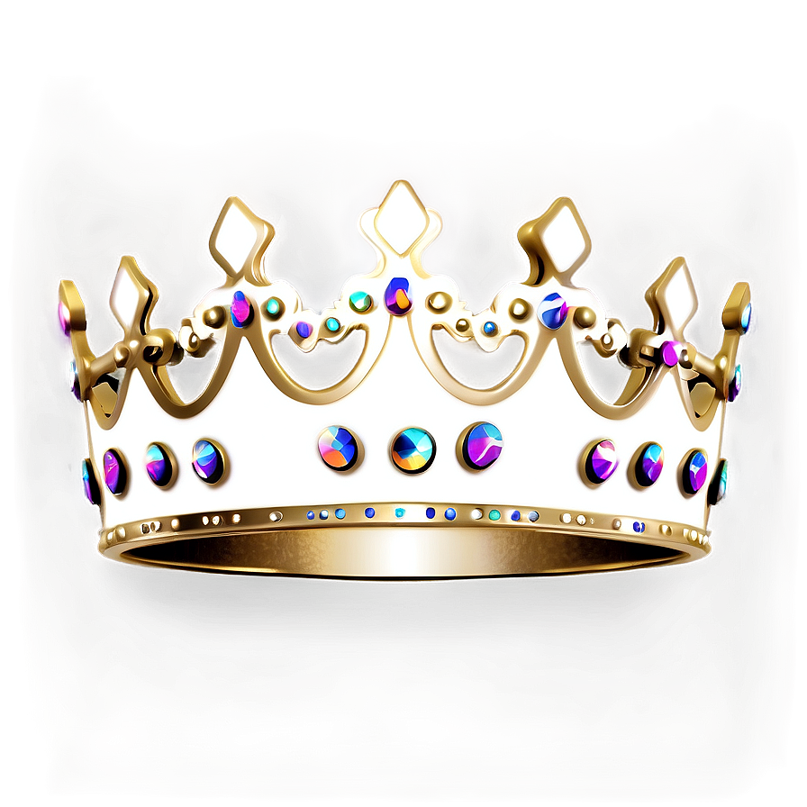 White Crown With Glitter Png 89 PNG image