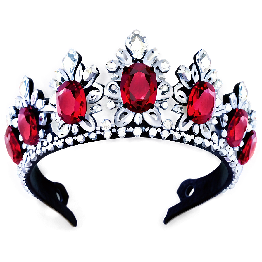 White Crown With Rubies Png 06252024 PNG image