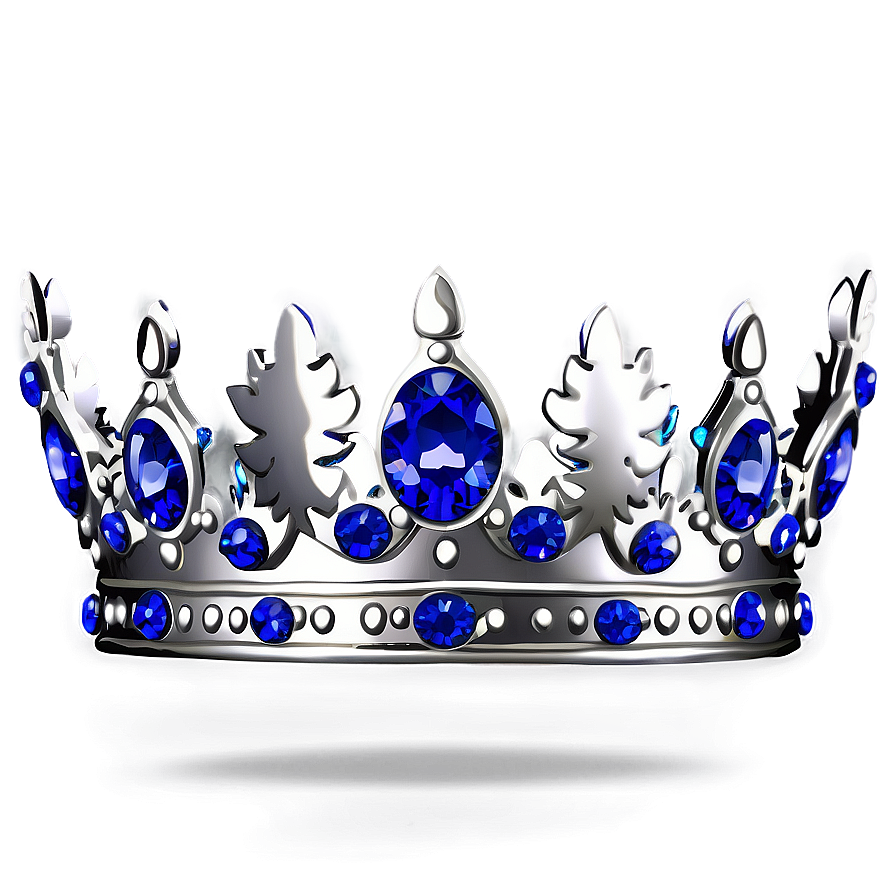 White Crown With Sapphires Png Gan PNG image