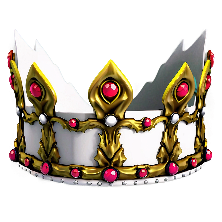 White Crown With Scrolls Png Nkw32 PNG image