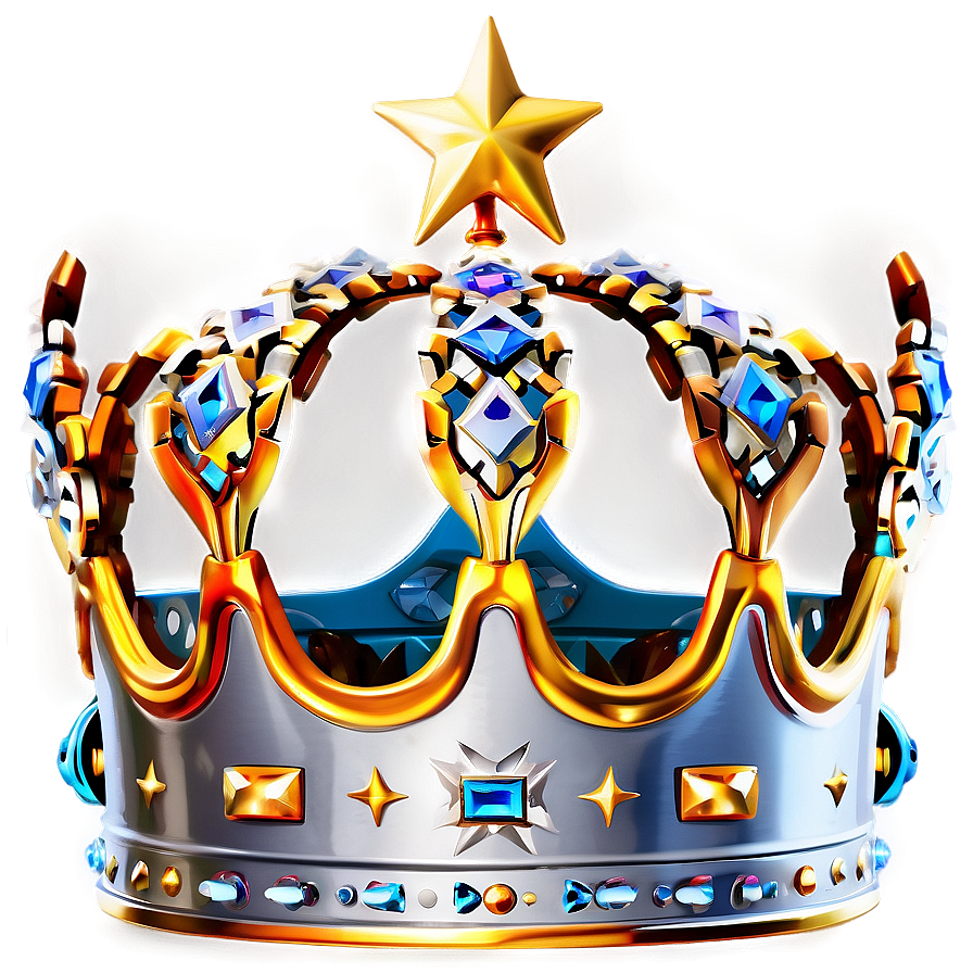 White Crown With Stars Png 61 PNG image