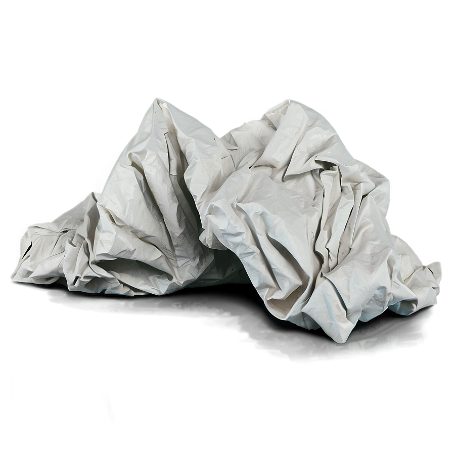 White Crumpled Paper Png Btn PNG image