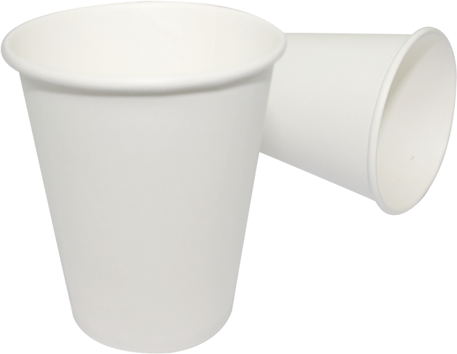 White Disposable Paper Cups PNG image