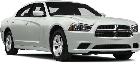 White Dodge Charger Sedan PNG image