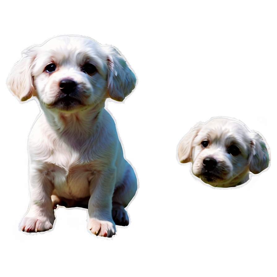 White Dog In Sunset Png Bvh PNG image