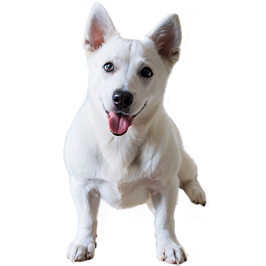 White Dog Licking Png Rfr74 PNG image