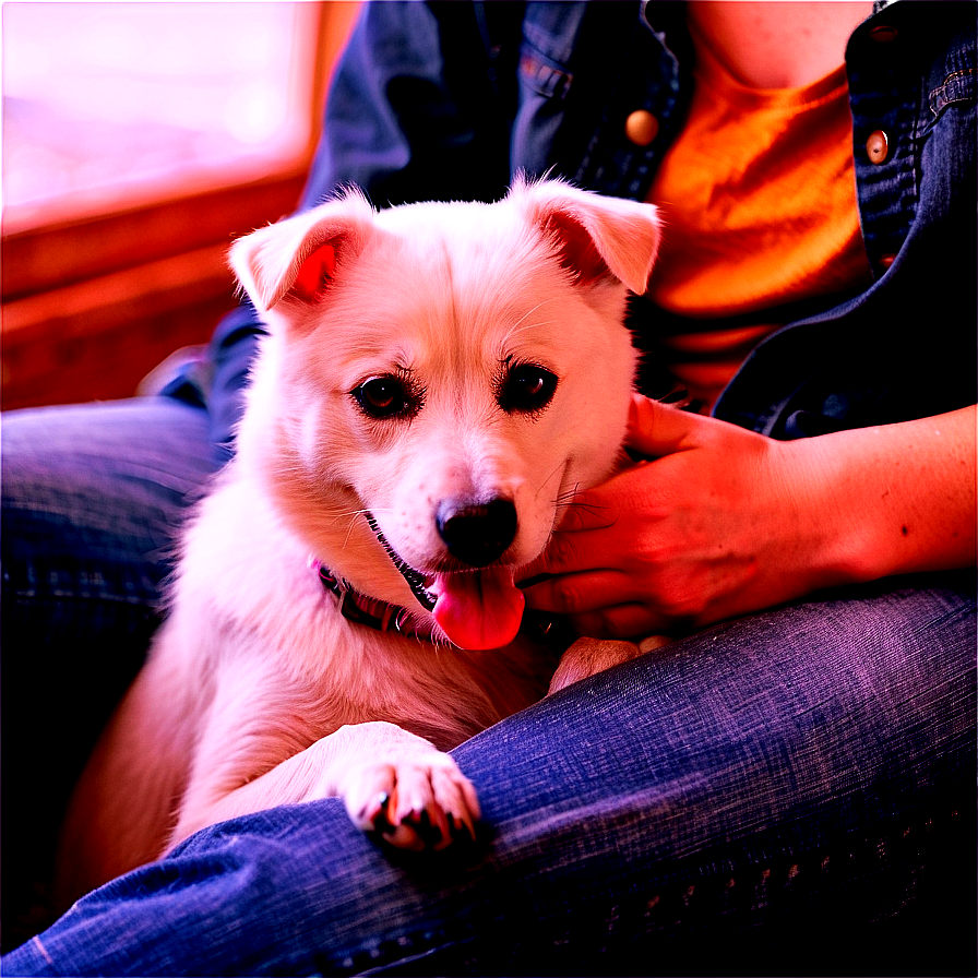 White Dog On Lap Png 13 PNG image