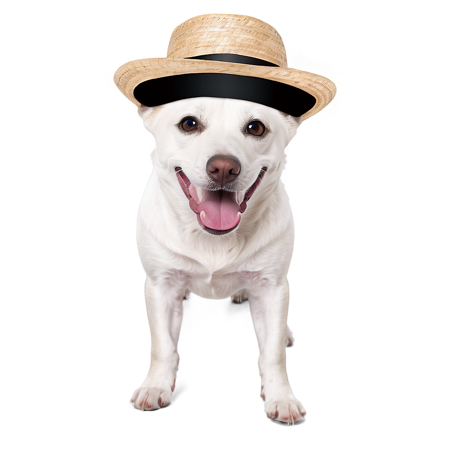 White Dog With Hat Png Mhl PNG image