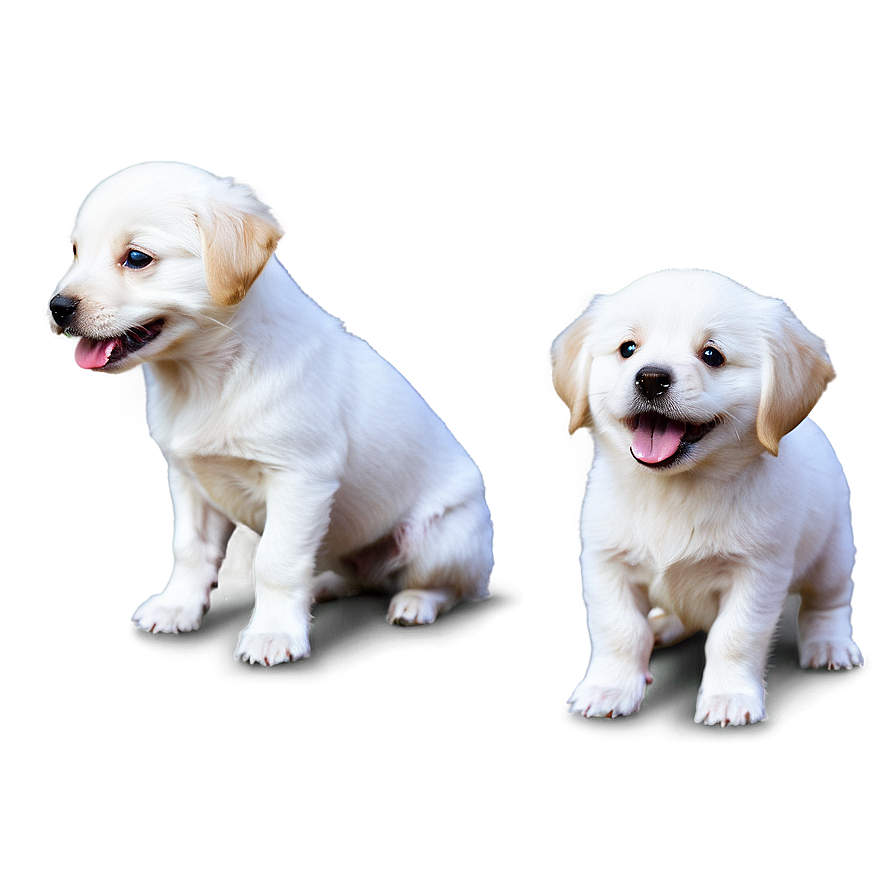 White Dog With Puppies Png 06262024 PNG image