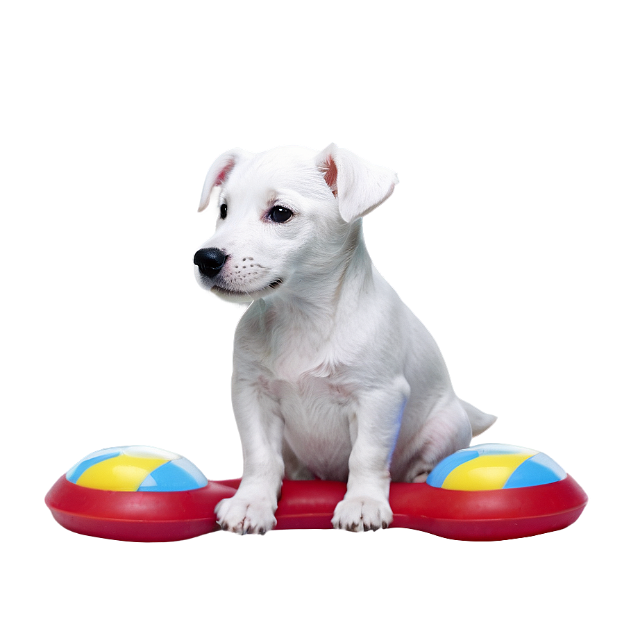 White Dog With Toy Png Jpi91 PNG image