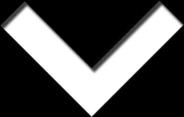 White Downward Arrow PNG image