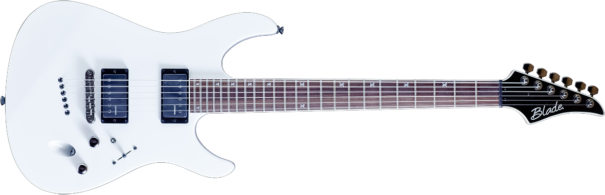 White Electric Guitar Blade Model PNG image