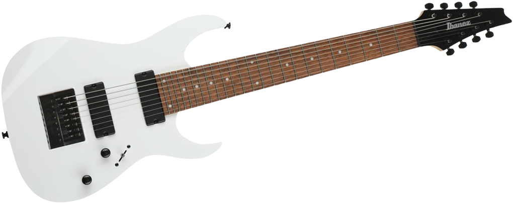 White Electric Guitar Ibanez Model PNG image