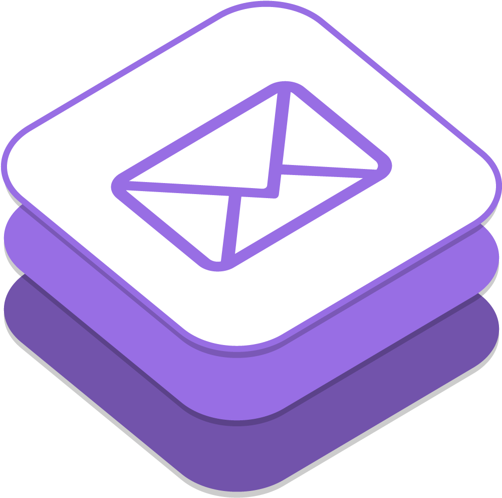 White Email Icon Stylized PNG image