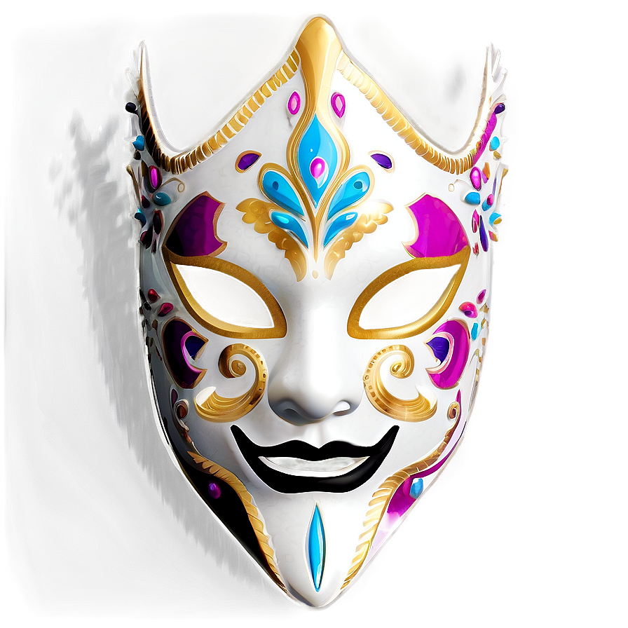 White Fancy Dress Mask Png 33 PNG image