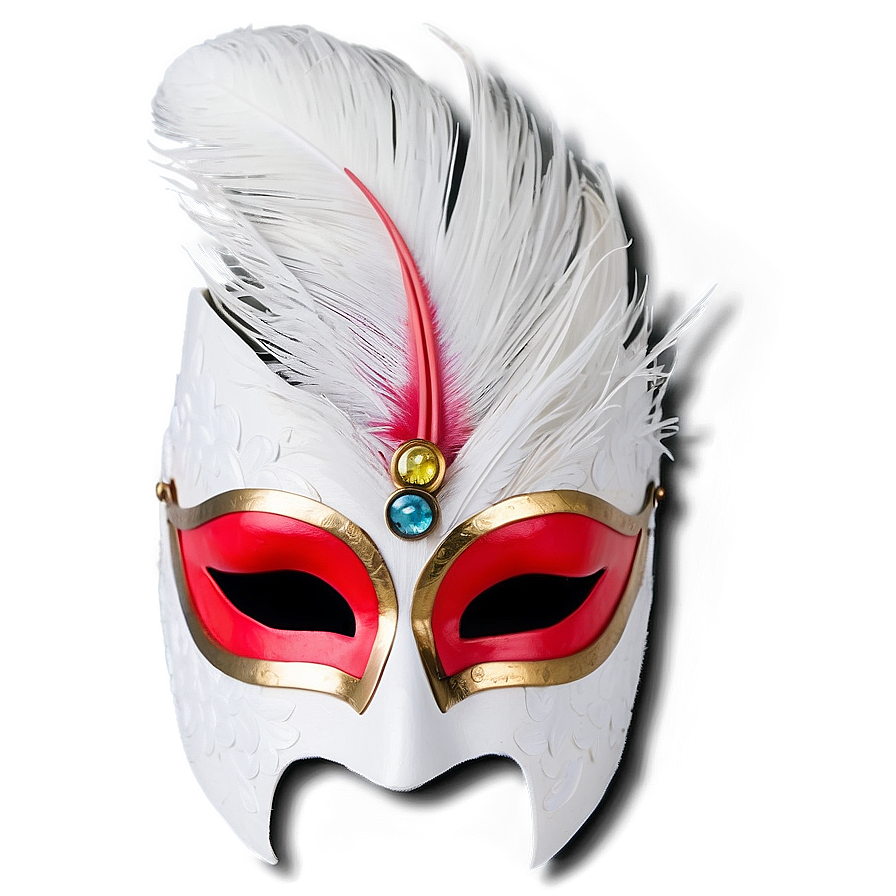 White Feather Mask Png 20 PNG image