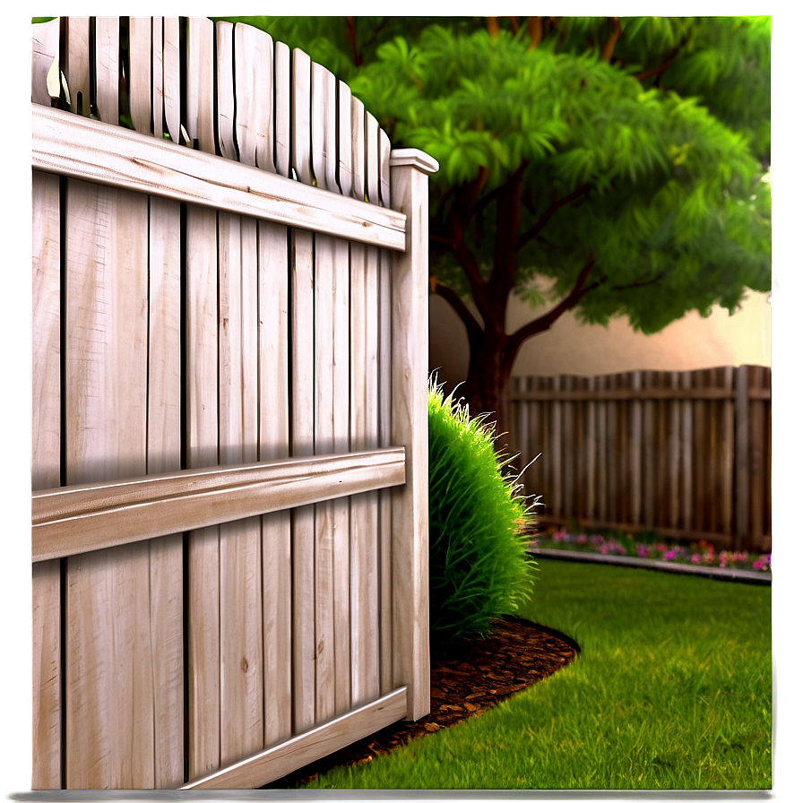 White Fence For Backyard Png Nrn95 PNG image