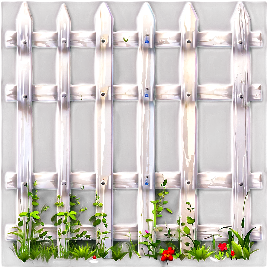 White Fence Shadow Effect Png 06272024 PNG image