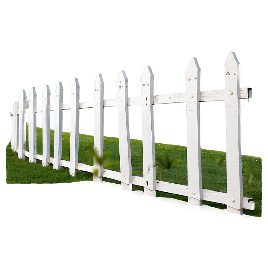 White Fence With Blue Sky Background Png 06272024 PNG image