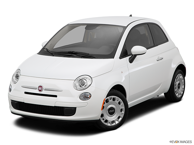 White Fiat500 Side View PNG image