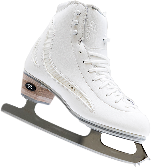 White Figure Skate Side View PNG image